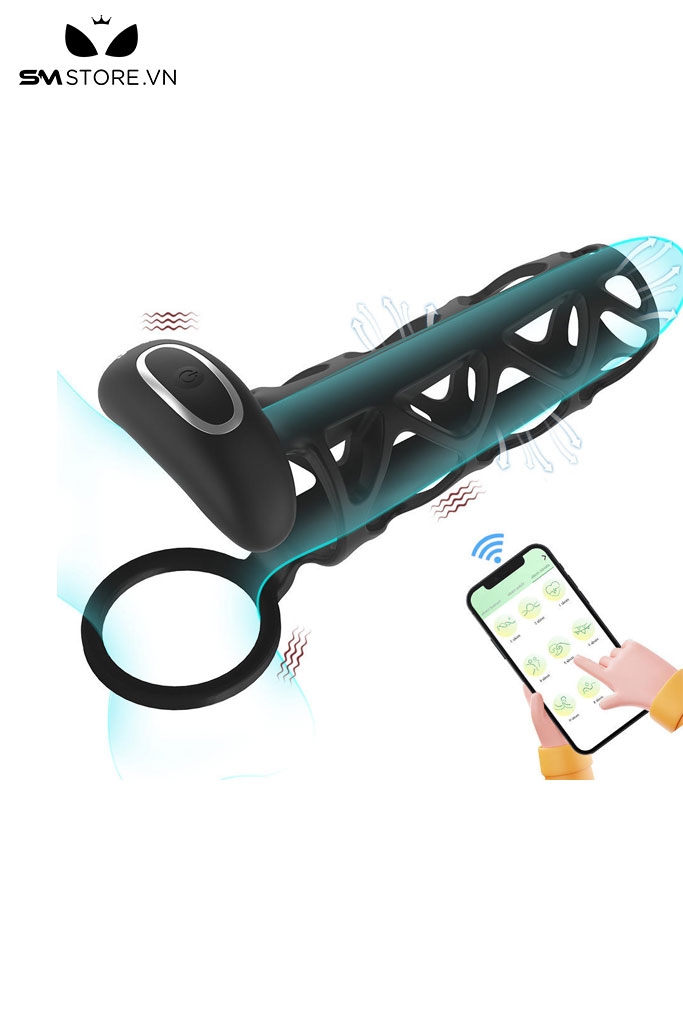 SMT2341 - Vòng đeo khóa dương vật điều khiển xa rung 9 chế độ