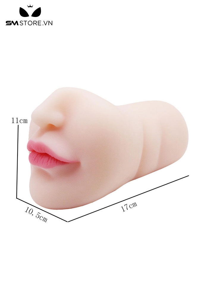 SMT480 - Âm đạo giả mix miệng có răng chất liệu silicon dài 17cm