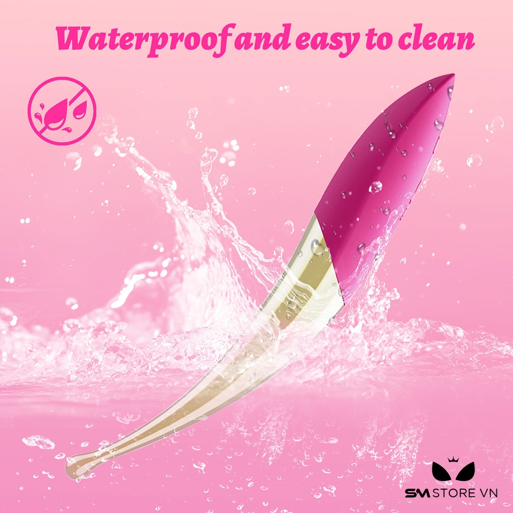 SMT2362 - Máy rung có 10 chế độ hình que cong silicon dài 15.6cm