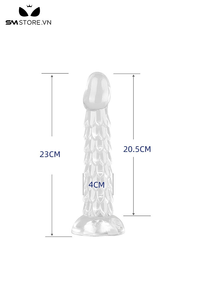 SMT1345 - Dương vật giả trong suốt silicon mềm dẻo có 3 size