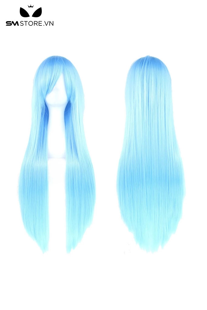 SMP153- Tóc giả cosplay thẳng nhiều màu mái chéo dài 80cm