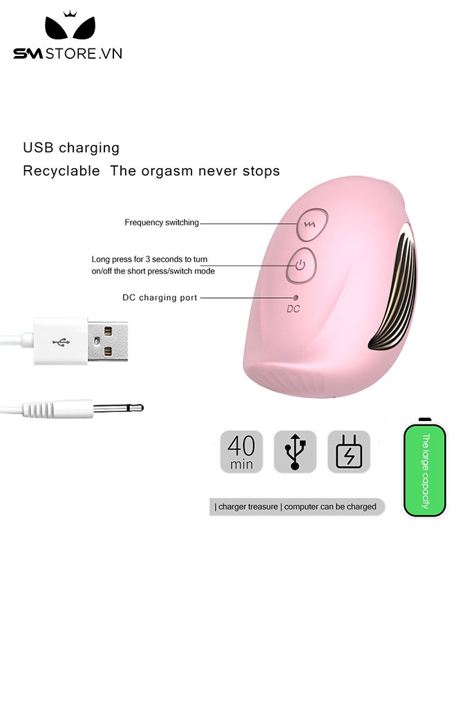 SMT1164 - Hút ngực mini hình con chim silicon dài 95mm chống nước tốt