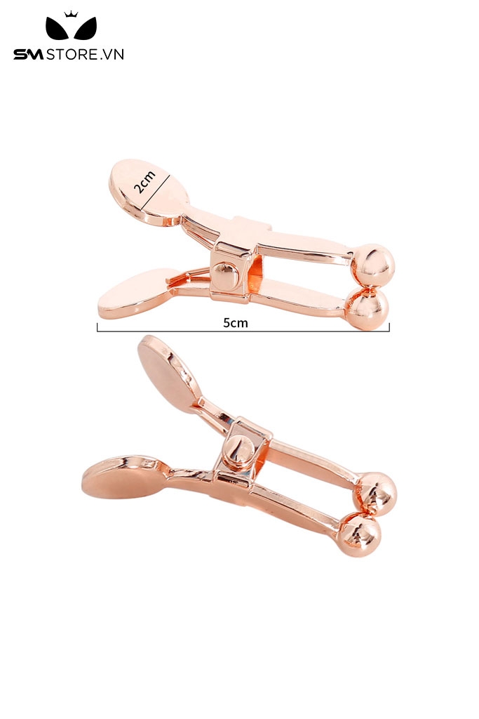 SMT1737 - Kẹp núm vú bằng kim loại thiết kế đầu tròn dài 5 cm