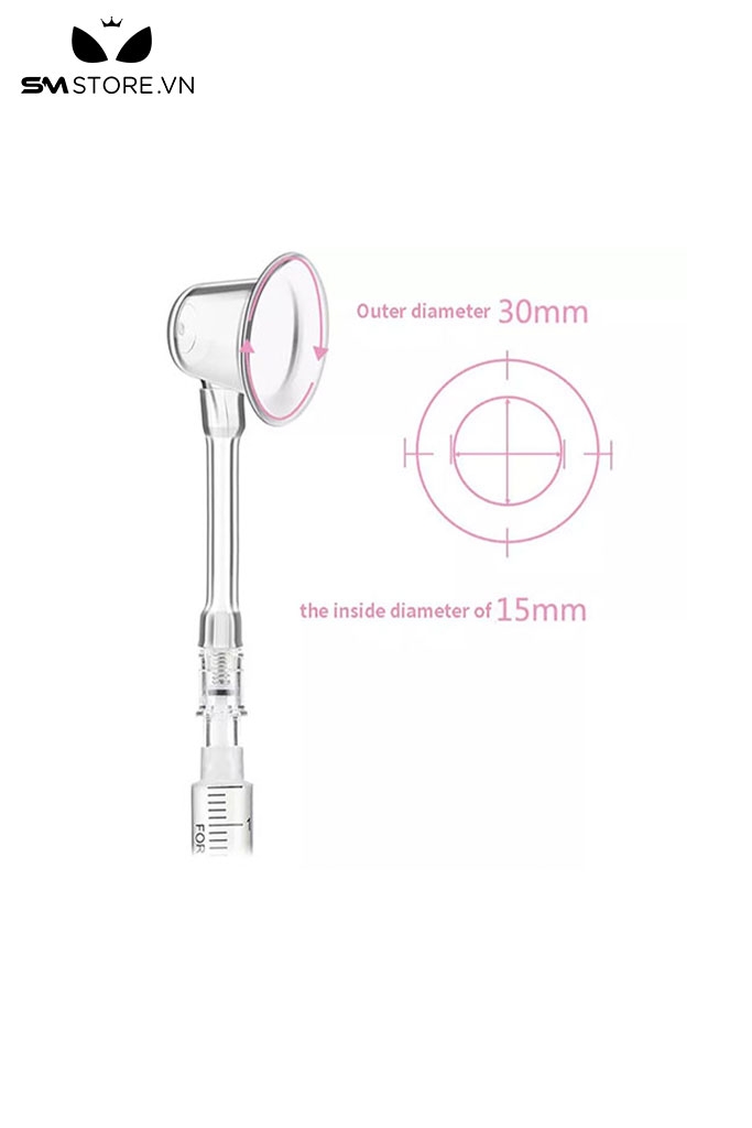 SMT692 - Hút núm vú silicon trong suốt với đường kính 30mm
