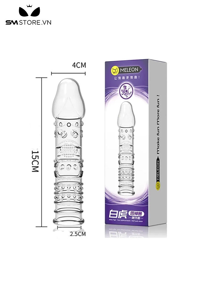 SMT885 - Bao cao su với phần đầu có gai dài 15cm siêu kích thích