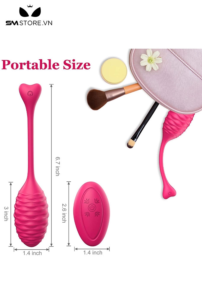 SMT2725 - Trứng rung silicon không dây có 10 tần số điều khiển xa