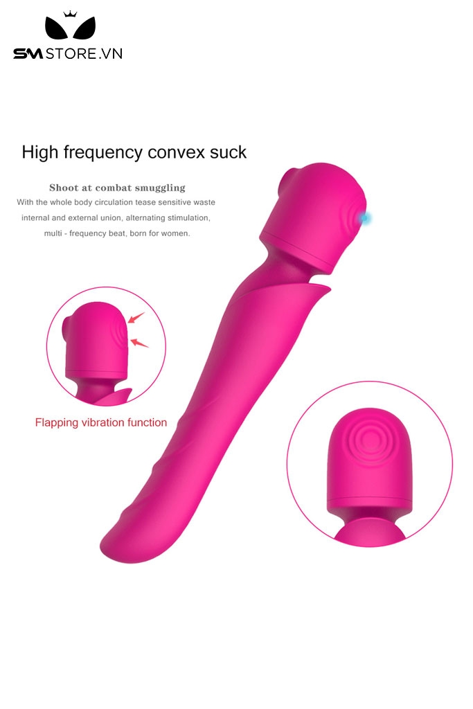 SMT1924 - Máy rung hút đầu dương vật có 10 chế độ dài 24.5cm