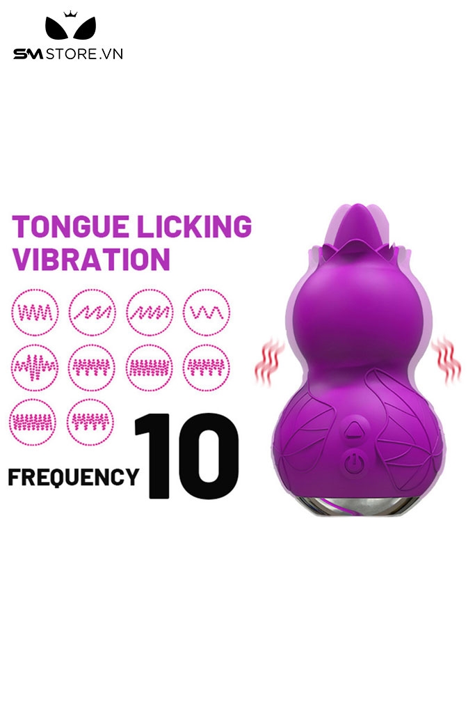 SMT2760 - Trứng rung không dây hình quả bầu có lưỡi liếm và 10 chế độ