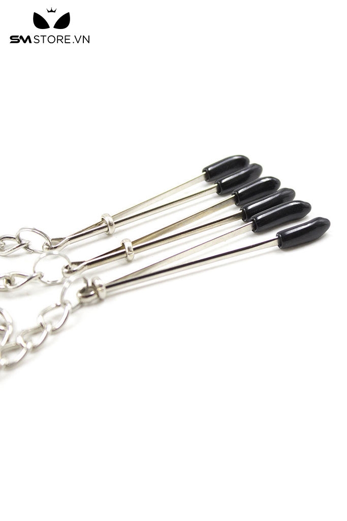 SMT284 - Kẹp âm vật núm vú thiết kế 3 đầu bằng kim loại dài 21.5cm