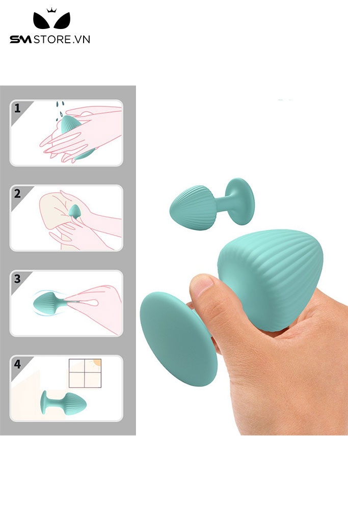 SMT1352 - Combo 3 món butt plug hậu môn silicon dành cho les