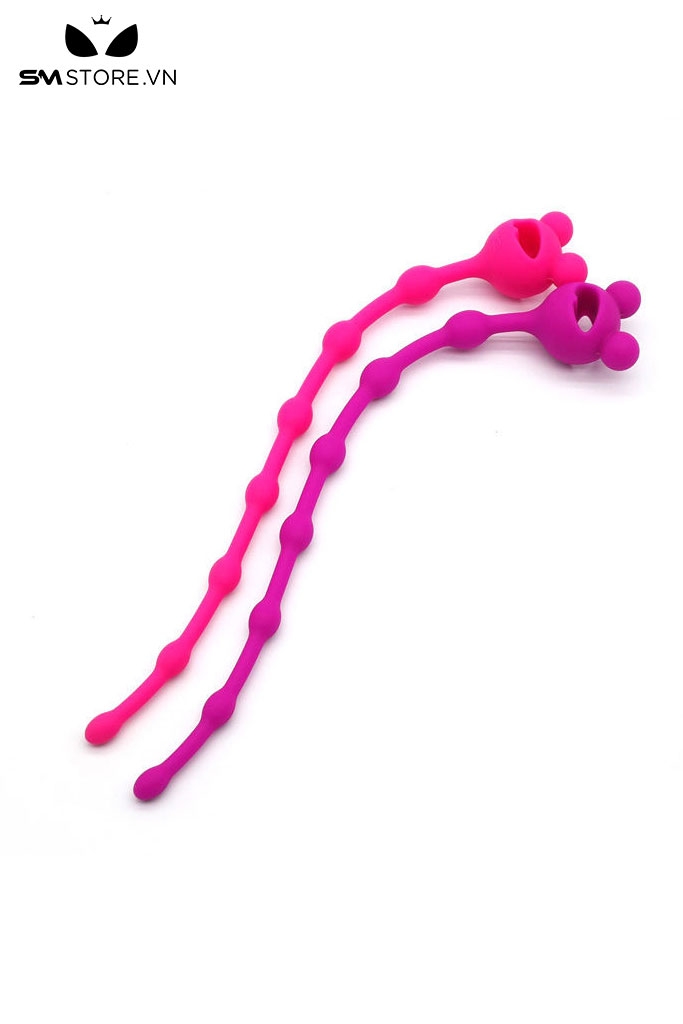 SMT1677 - Anal bead bằng silicon thiết kế đầu hình mickey dài 20cm