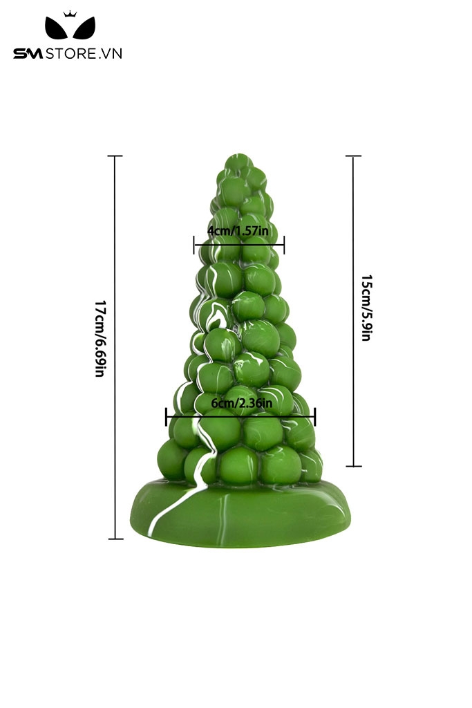 SMT2523 - Đồ chơi hậu môn silicon hình quả nho liền dài 16cm