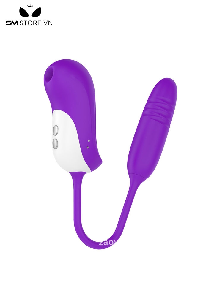 SMT2758 - Máy rung hút 2 đầu có 10 chế độ sạc điện dài 17.7cm