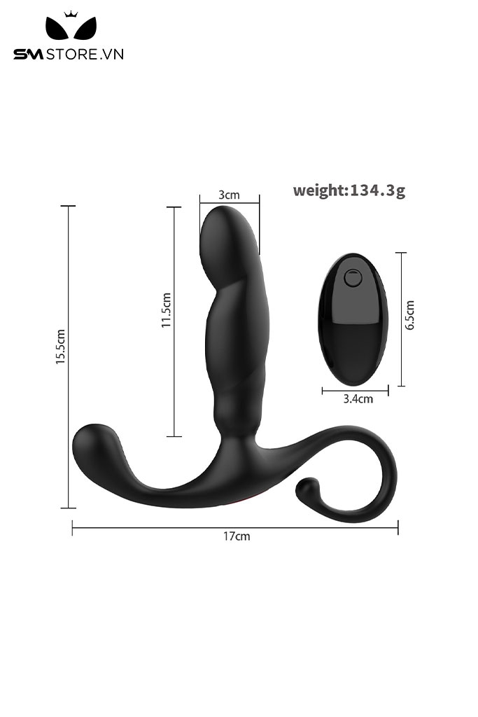 SMT969 - Máy rung hậu môn với 3 chế độ kèm sưởi ấm dài 115mm