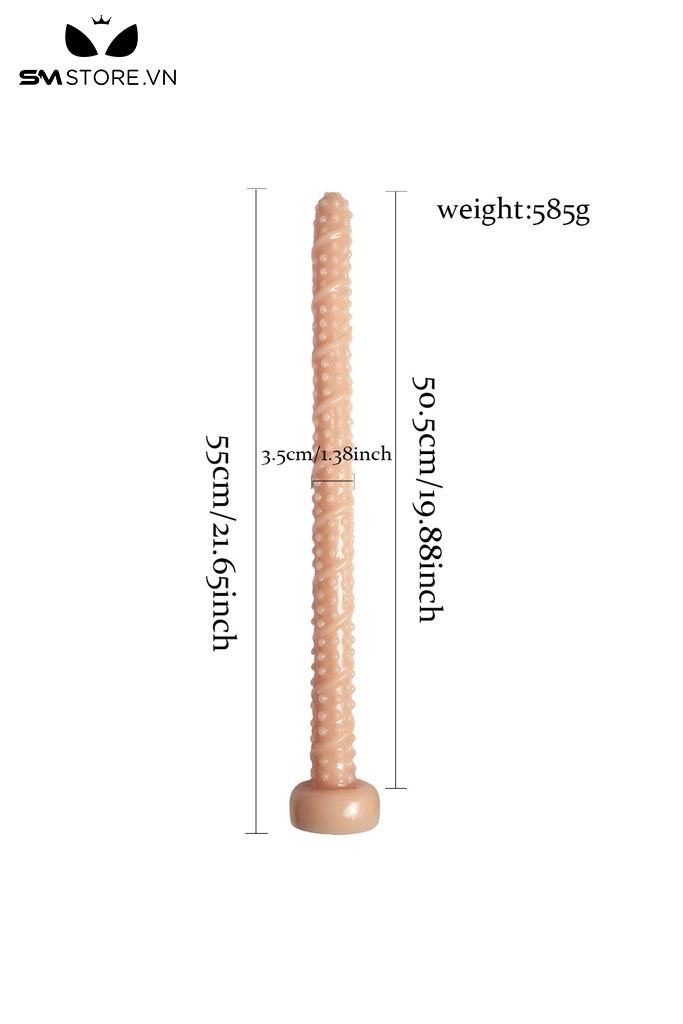 SMT1771 - Anal play silicon mềm dẻo siêu dài 55cm có bi quanh