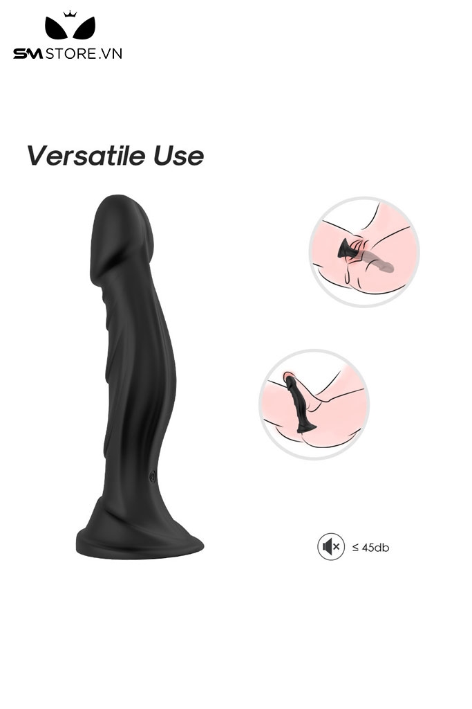 SMT1623 - Dương vật giả silicon rung 9 tần số sạc điện dài 19cm