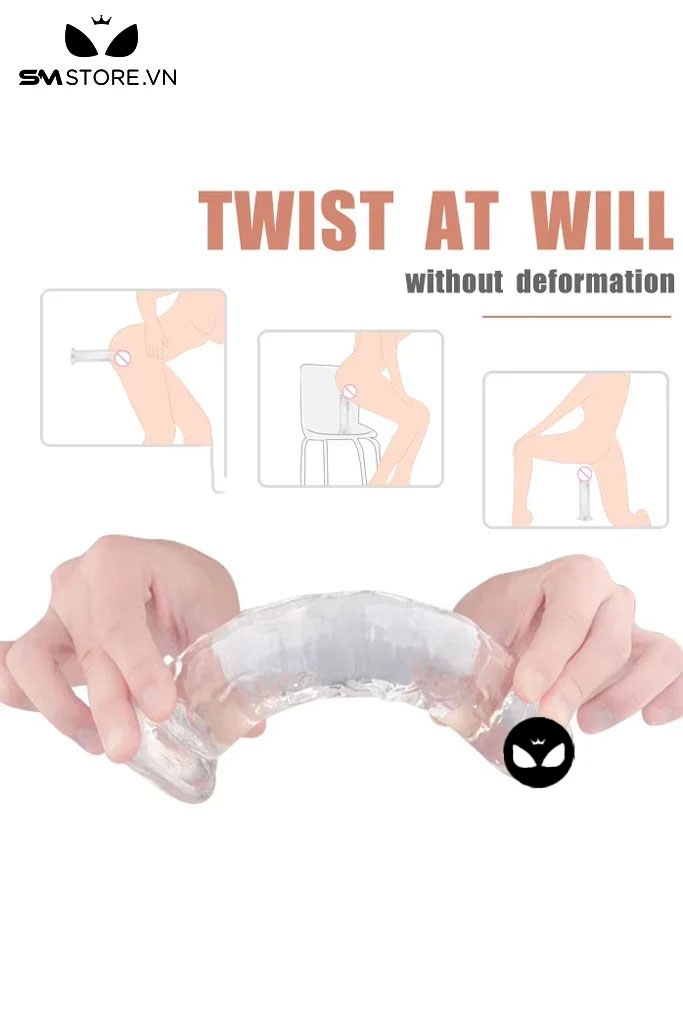 SMT840 - Dương vật giả silicon không bìu với 7 size màu trắng