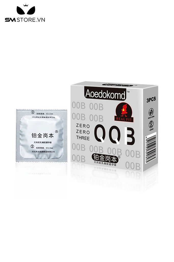 SMT1105 - Bao cao su siêu mỏng 0.03mm với hộp 3 gói cho nam nữ