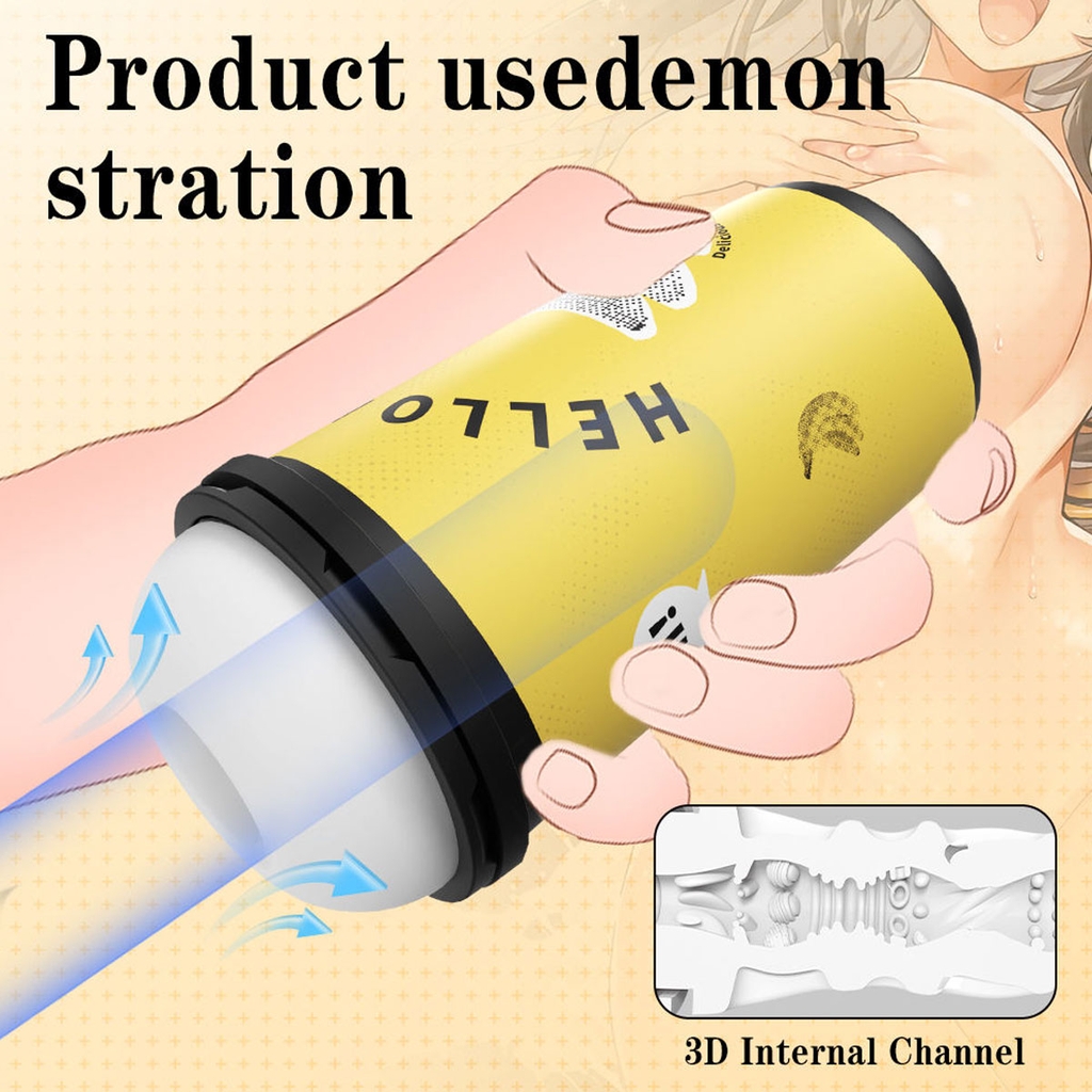 SMT2429 - Cốc thủ dâm ngụy trang cốc coffee quả chuối có hạt nổi trong