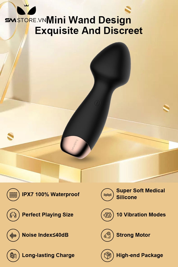 SMT1846 - Máy rung mini ngụy trang cây nấm silicon dài 11.2cm