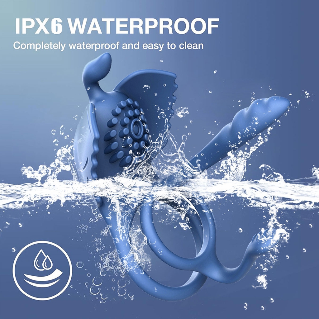 SMT1468 - Vòng rung dương vật silicon đường kính 30mm màu xanh