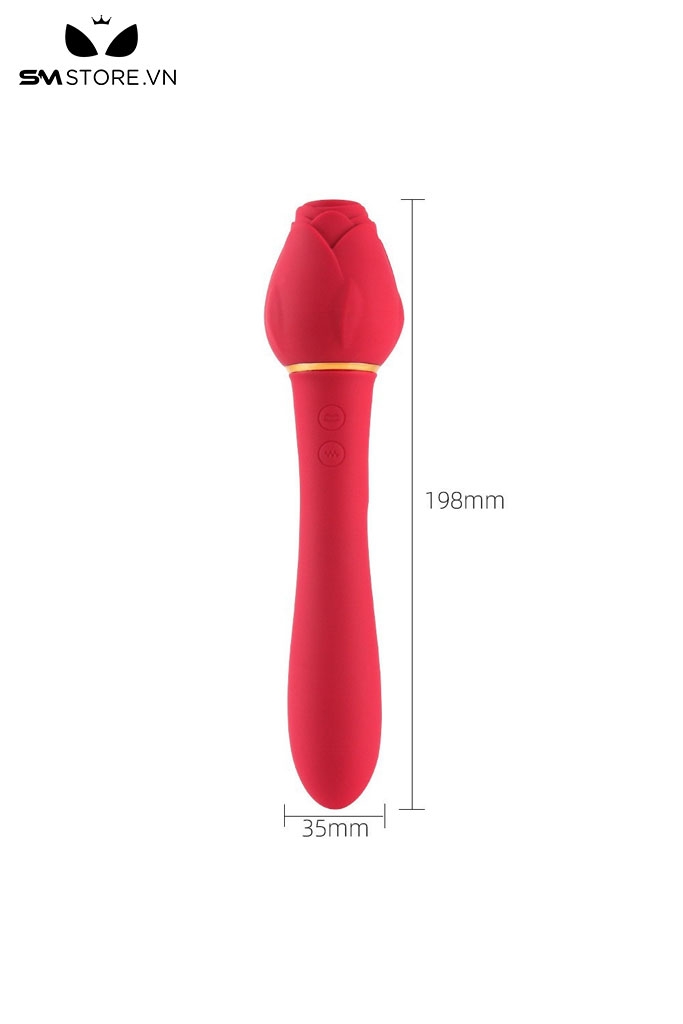 SMT2818 - Máy rung hút hình bông hoa hồng sạc điện dài 198mm