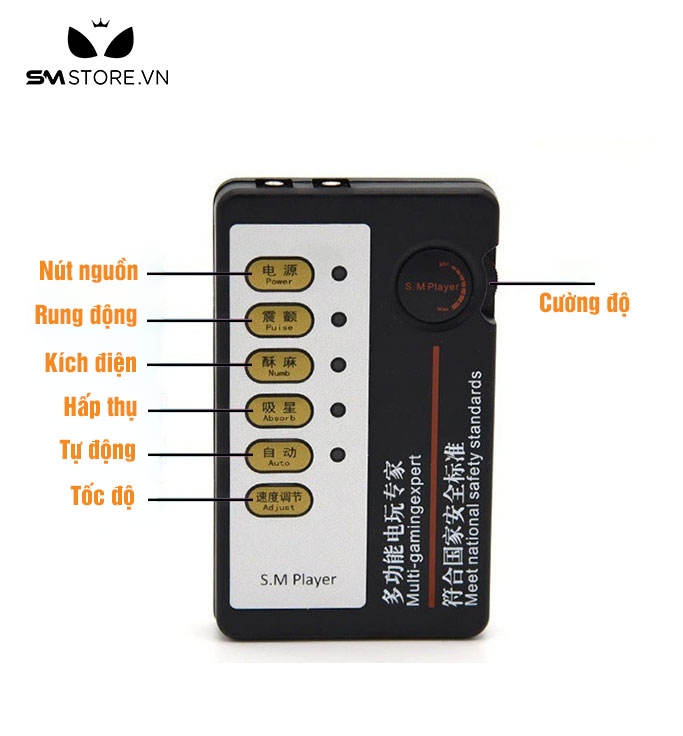 SMT905 - Máy kích điện bằng nhựa có 4 chế độ kích điện với núm xoay