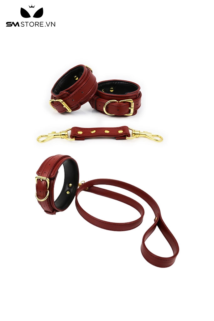 SMT062 - còng tay da tình yêu chất liệu PU nhiều màu - đồ chơi sm