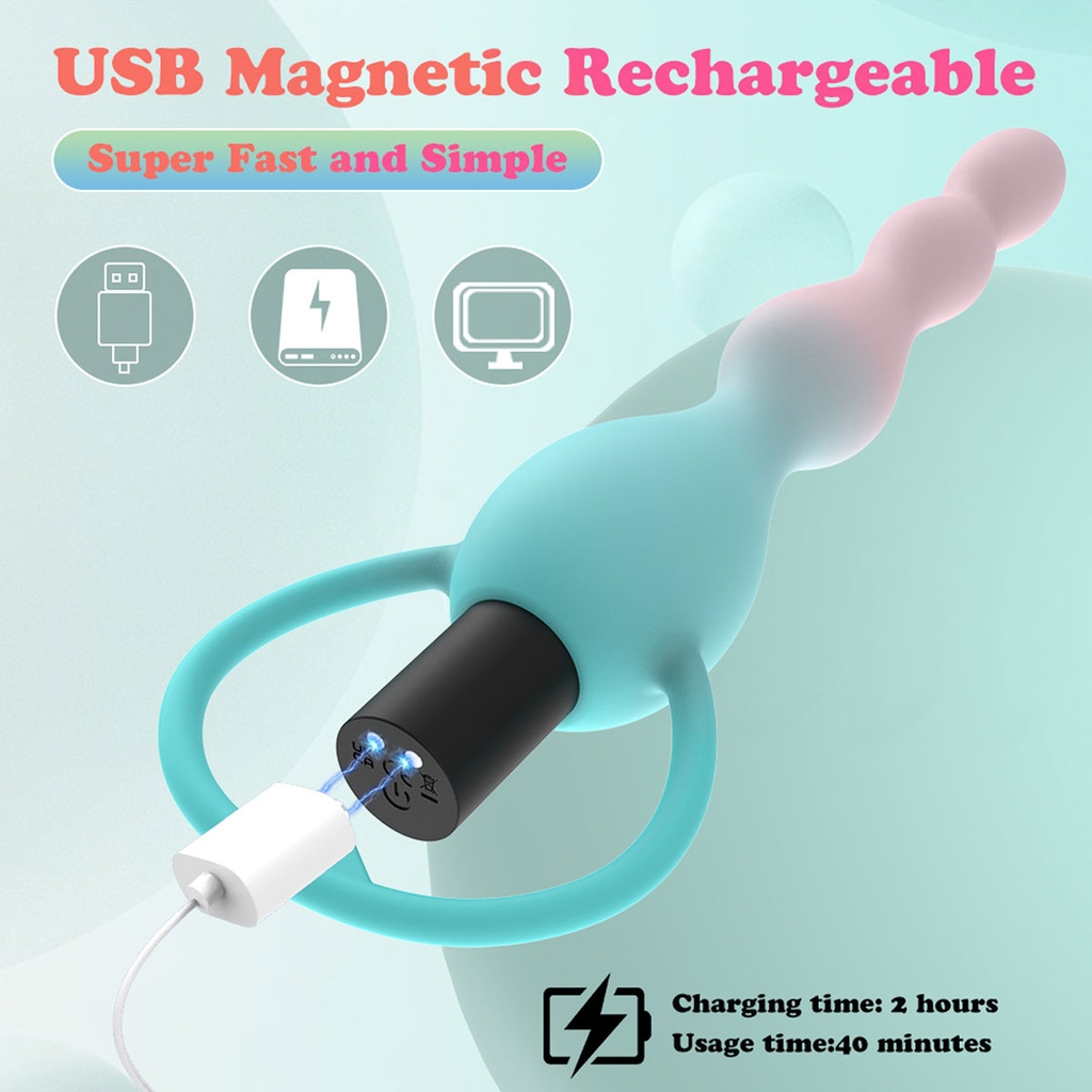 SMT2181 - Máy rung hậu môn sạc điện có 10 chế độ rung dài 185mm