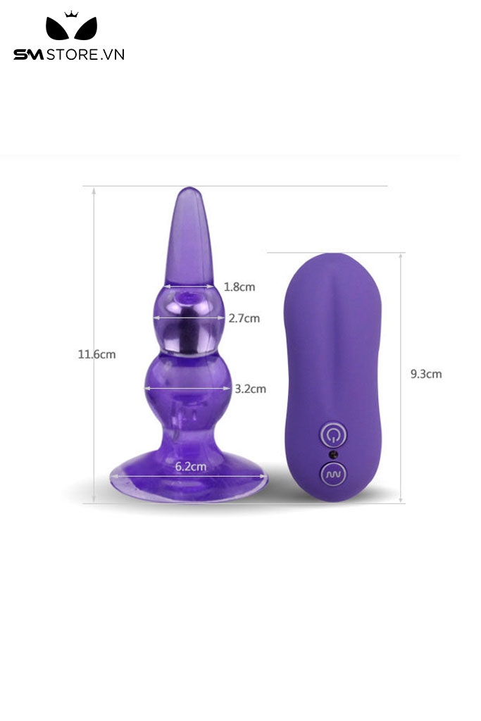 SMT1972 - Máy rung hậu môn gắn tường bằng silicon mềm dài 11.6cm