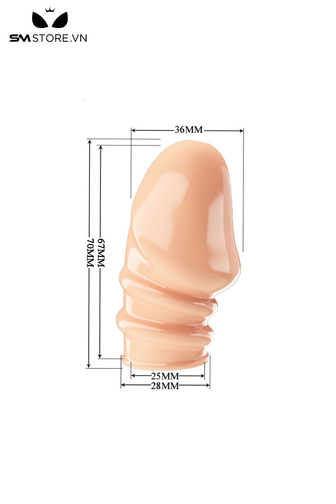 SMT2583 - Bao cao su silicon hở phần đầu Pretty Love dài 7cm