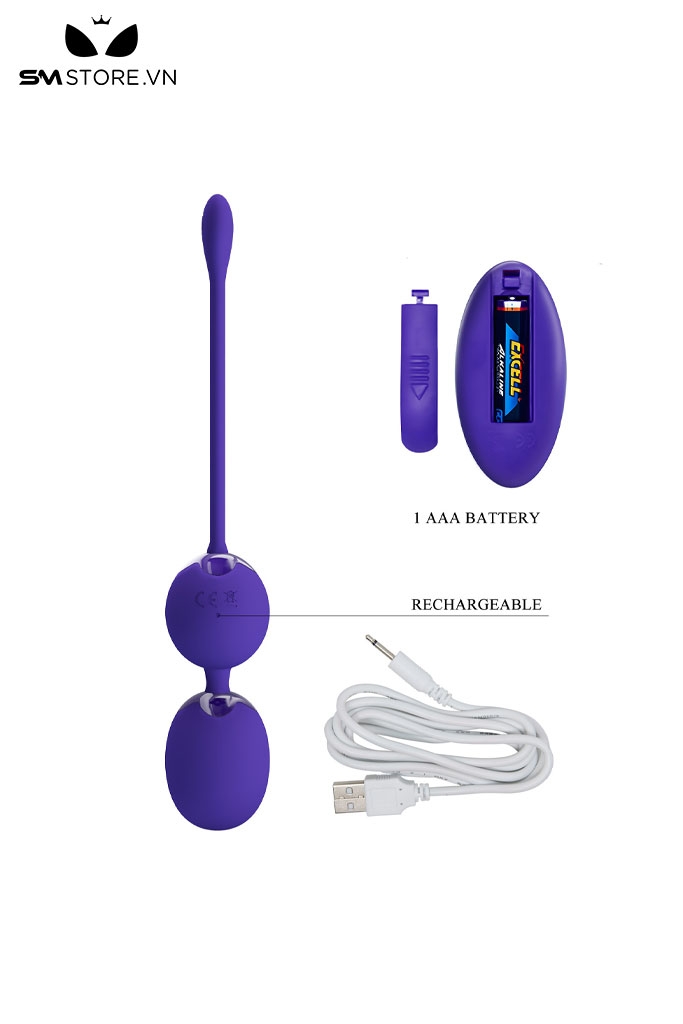 SMT2722 - Bóng tập kegel pretty love dài 85mm điều khiển từ xa