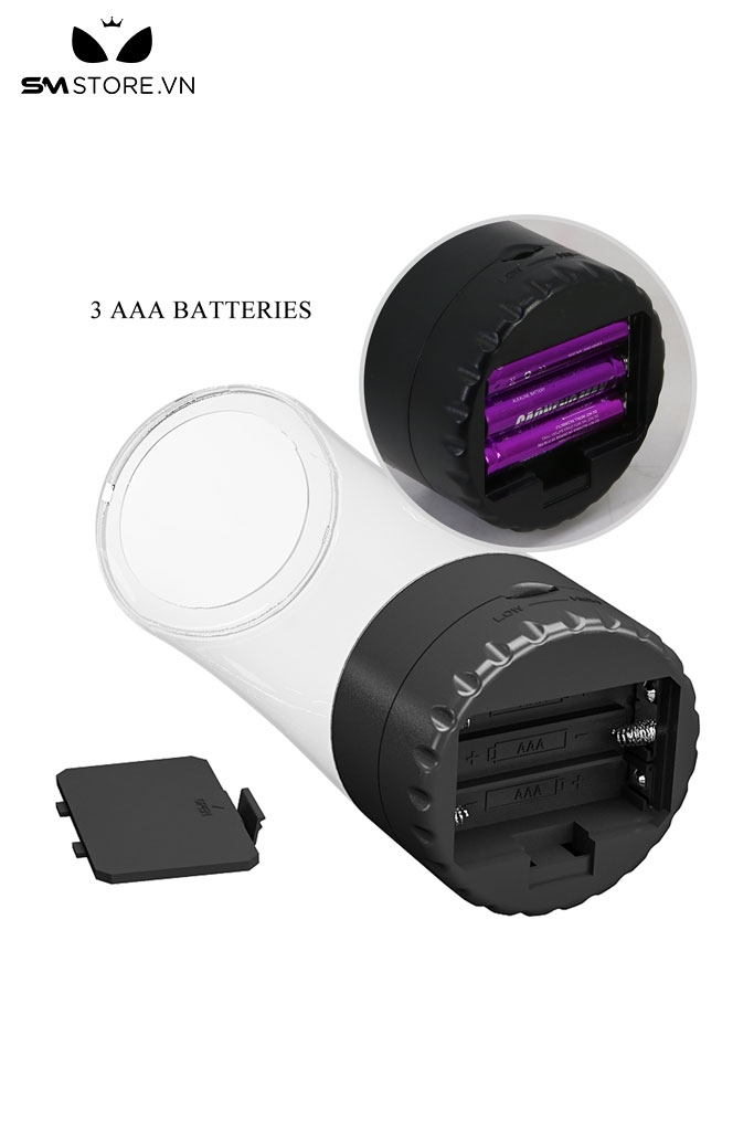 SMT2770 - Cốc thủ dâm trong suốt có rung Pretty Love tháo rời dài 19cm