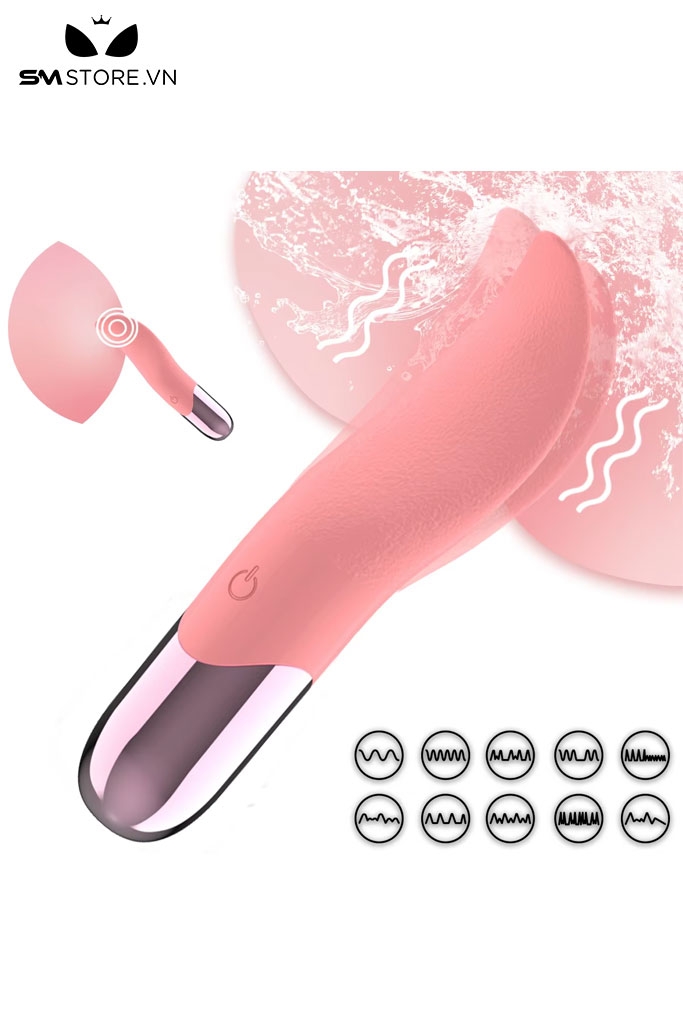 SMT1978 - Lưỡi rung tình yêu có 10 chế độ dài 16.1cm sạc điện