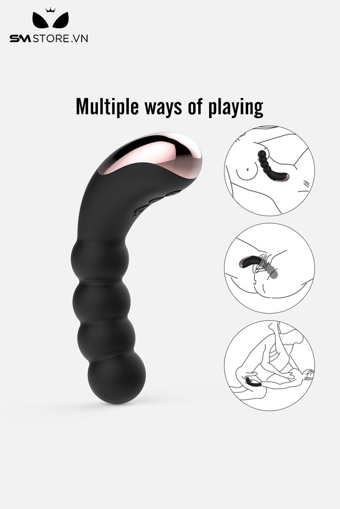 SMT2176 - Máy rung hậu môn có 10 tần số sạc điện dài 15.5cm