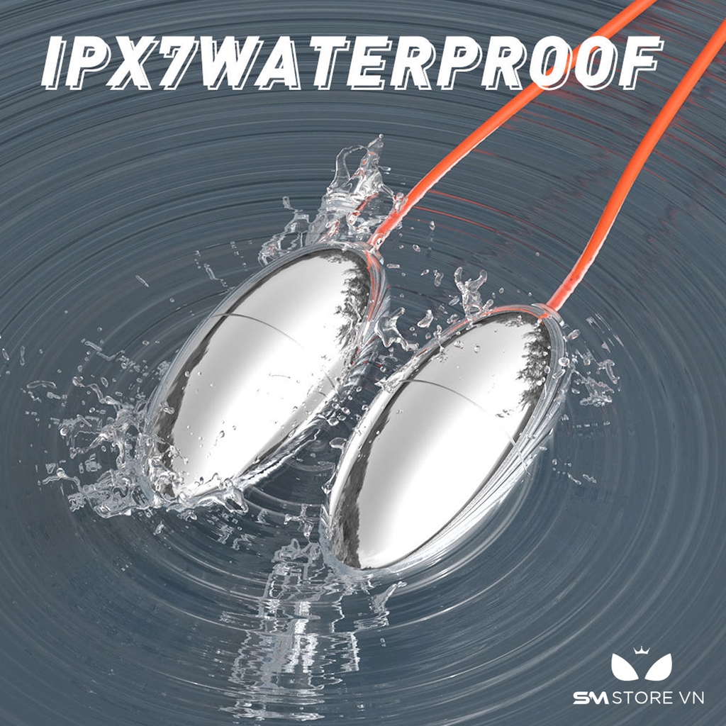 SMT1550 - Trứng rung silicon 2 đầu có 9 tần số sạc điện chống nước