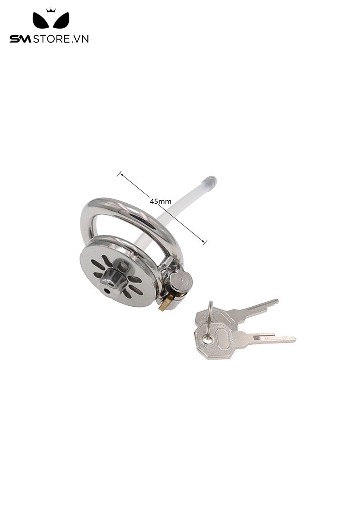 SMT860 - Khóa dương vật thép không gỉ kèm ống dẫn với 3 size