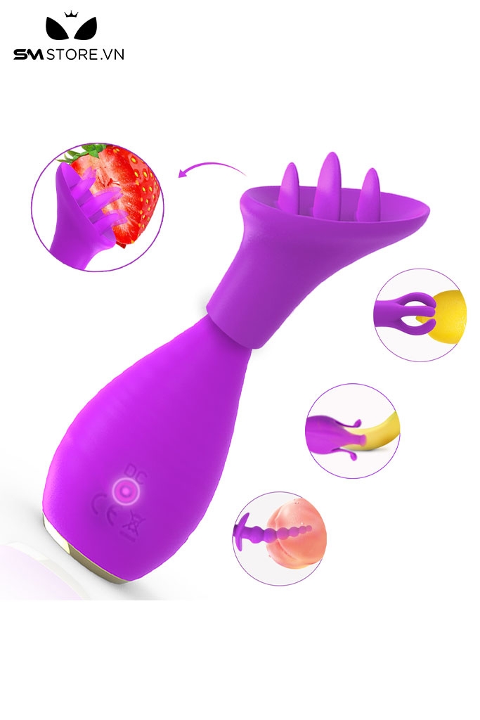 SMT2533 - Máy rung âm vật có lưỡi liếm kèm 5 đầu thay thế