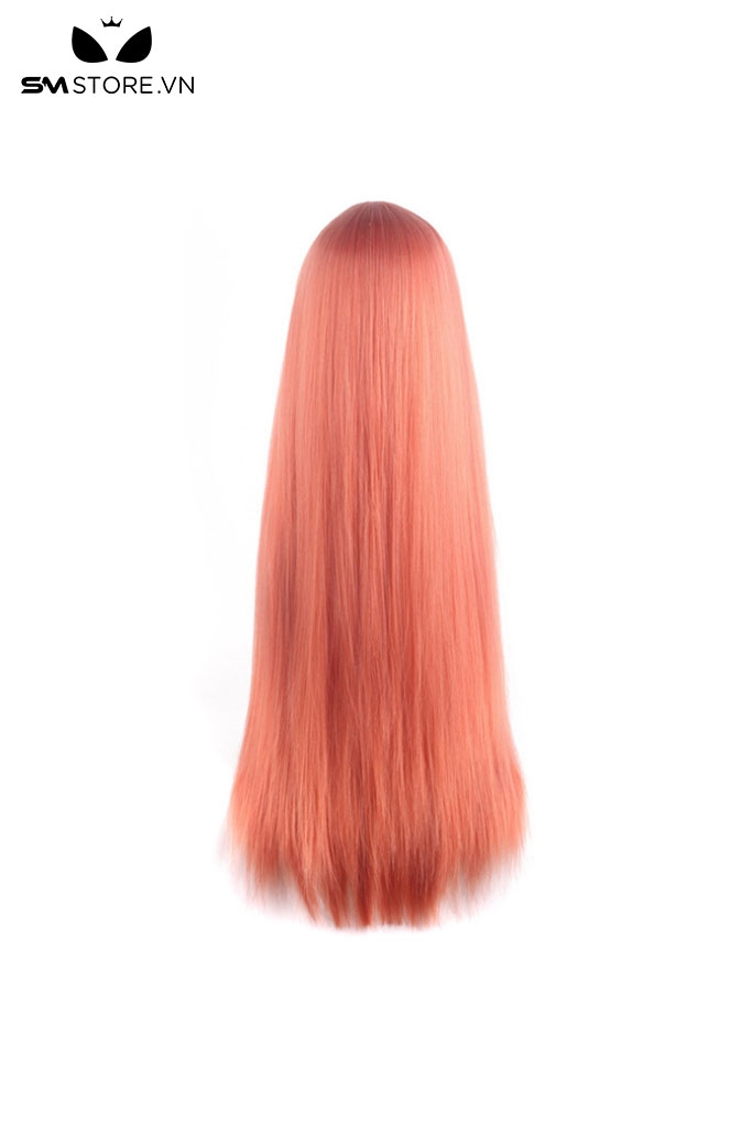 SMP158 - Tóc giả thẳng cosplay anime màu đỏ cam dài 90cm