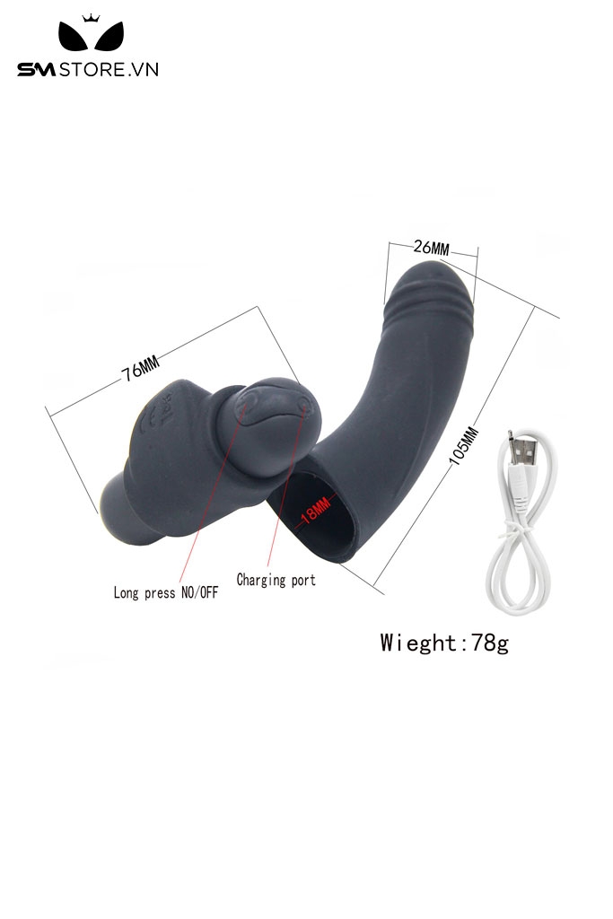 SMT1255 - Ngón tay rung có 10 tần số chống nước dài 105mm