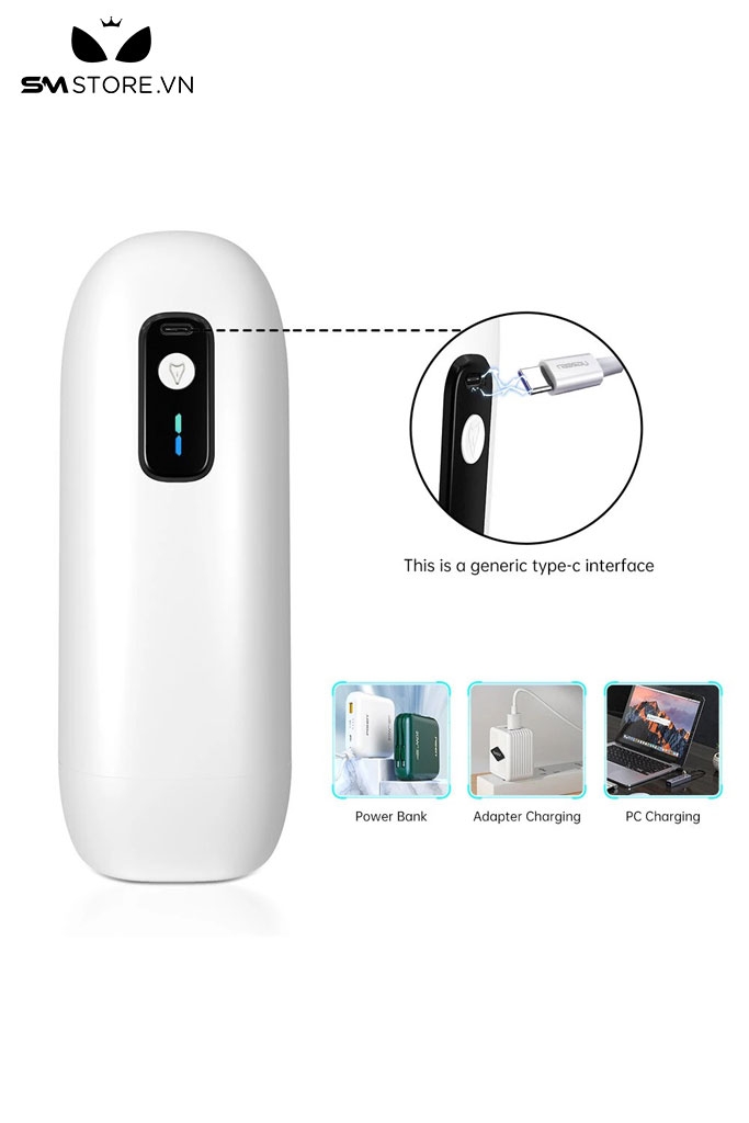 SMT2949 - Cốc thủ dâm có rung 8 tần số FOX sạc điện dài 185mm