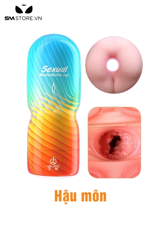 SMT1695 - Cốc thủ dâm silicon mềm dài 16.2cm hình miệng có răng