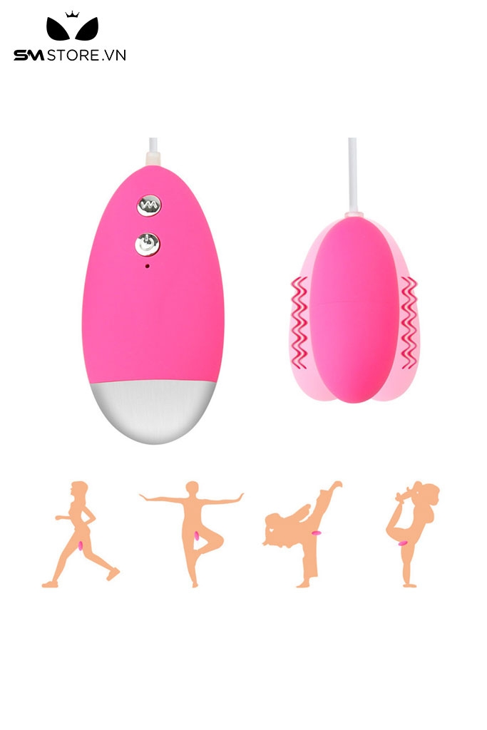 SMT1936 - Trứng rung silicon đơn có dây 10 tần số dài 5.5cm