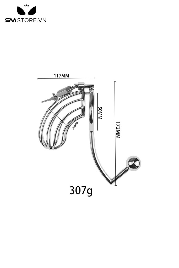 SMT655 - Khóa dương vật inox cao cấp không gỉ với 3 size khác nhau