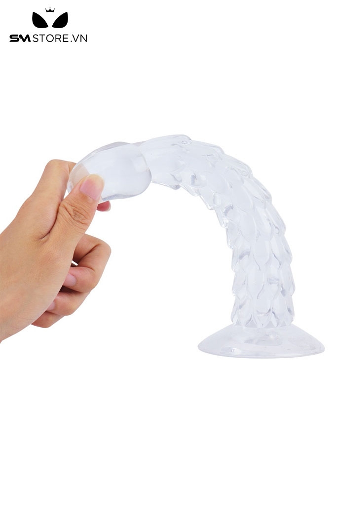 SMT2952 - Dương vật giả trong suốt vảy rồng silicon mềm dẻo