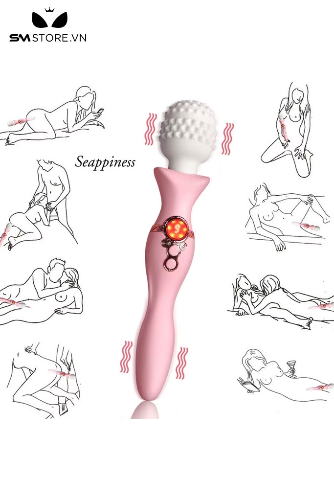 SMT1504 - Chày rung tình yêu đầu có gai silicon kích thích 3 điểm