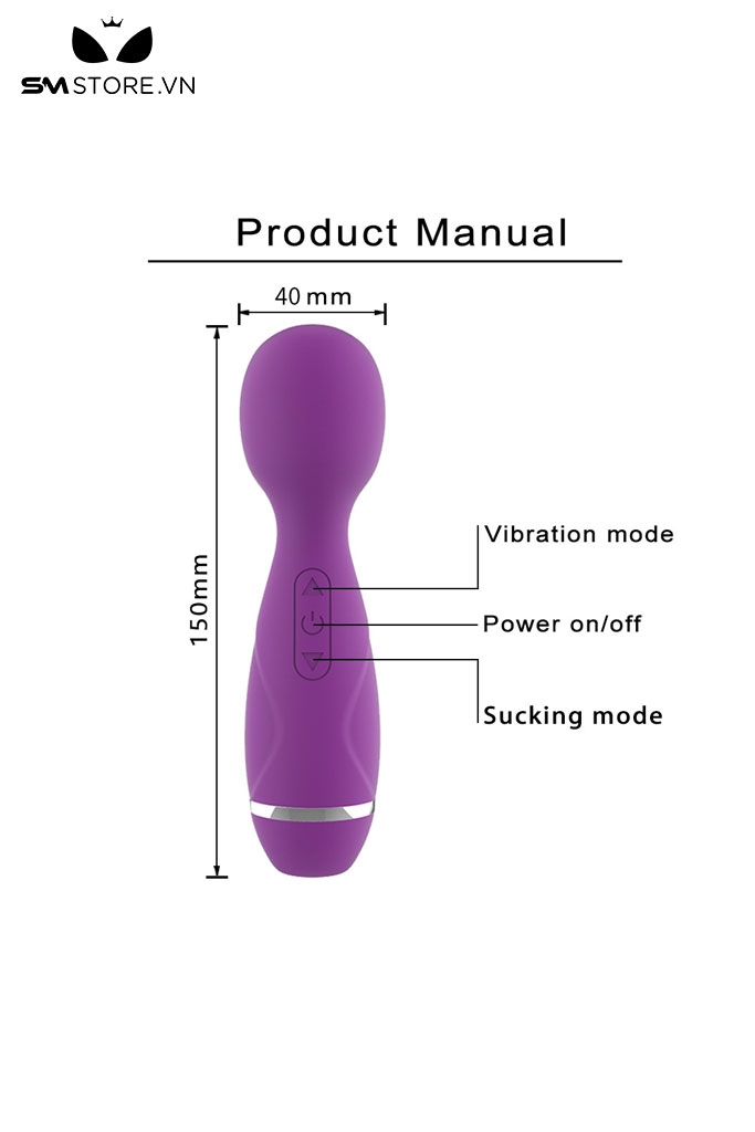 SMT2713 - Chày rung tình yêu có 10 chế độ rung và 5 tần số hút