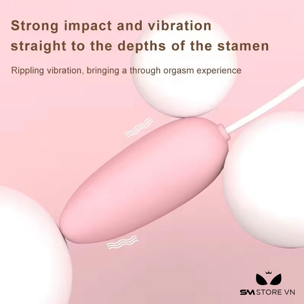 SMT509 - Trứng rung 2 đầu hút điểm G hình con gấu silicon màu hồng