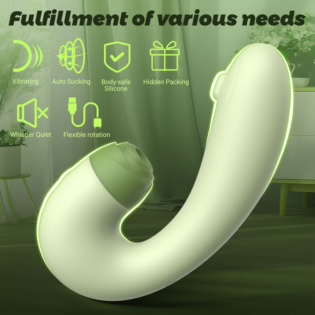 SMT2266 - Máy rung hút 2 đầu silicon có 9 tần số sạc điện chống nước