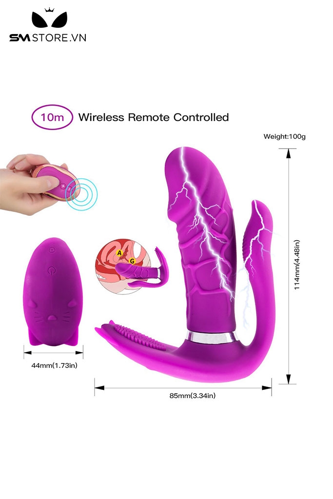 SMT1262 - Dương vật giả silicon sưởi ấm đến 42 độ dài 114mm